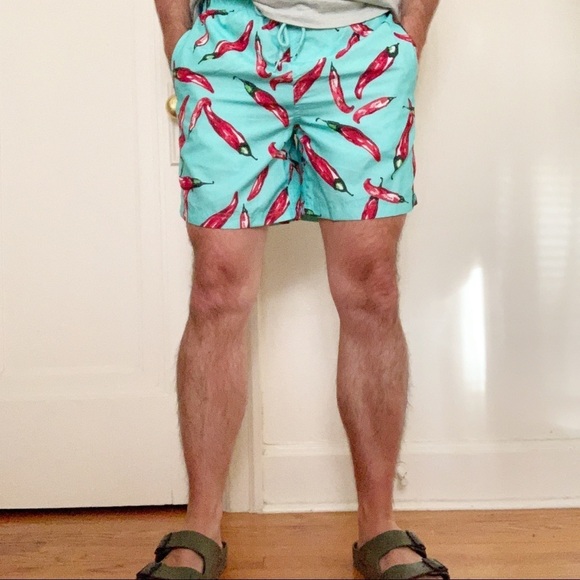 Jake Austin Men’s 6” Hot Pepper Swim Trunks Size Small - Picture 1 of 8